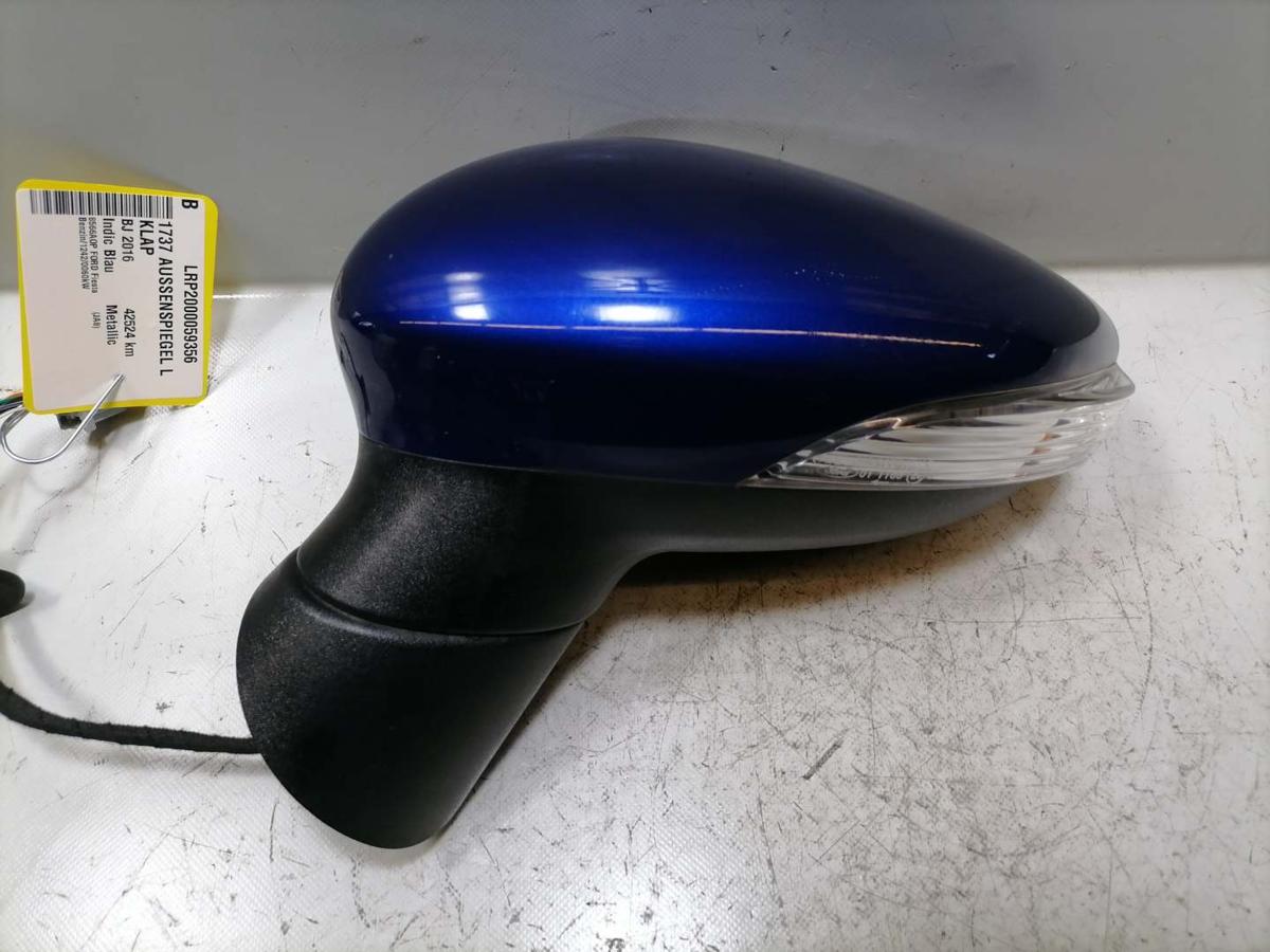 Ford Fiesta JA8 original Au&szlig;enspiegel links elektrisch anklappbar Indic Blau Metallic Bj.2016